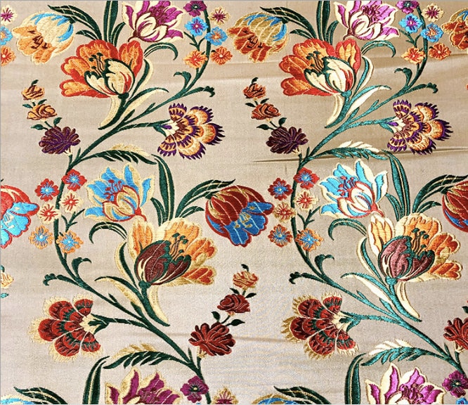 Floral Brocade Fabric: 29.5" Wide Cheongsam Qipao Sewing Fabric