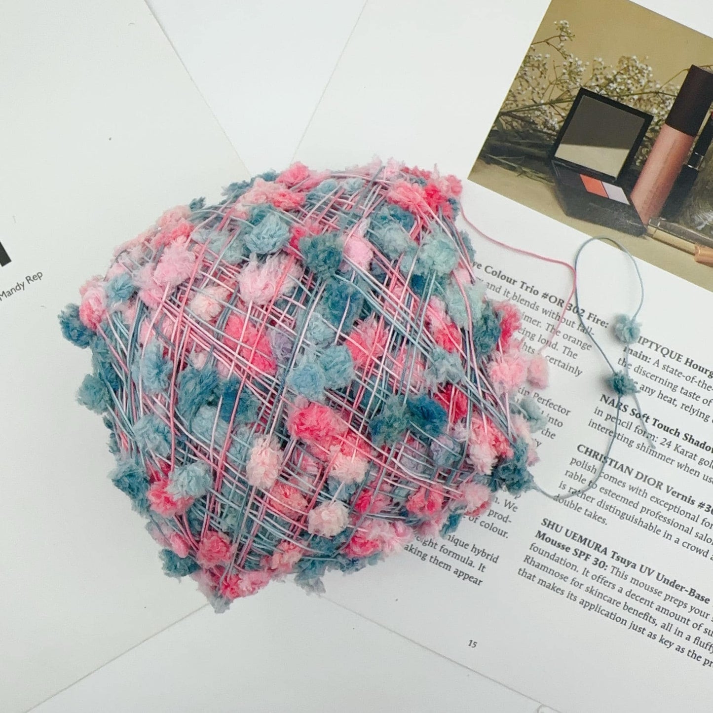 Handcrafted Candy-Colored Ping Pong Yarn: DIY Mixed Thread Wool Balls