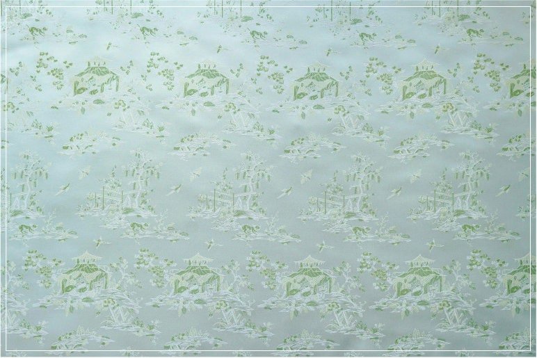 River on the Qingming Festival Brocade Fabric: 55"W Chinese Painting Polyester - Poppylollipop