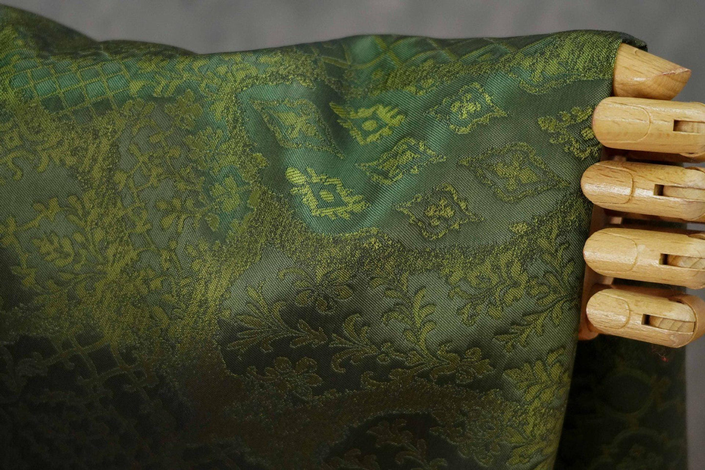 Green Vine Scroll Jacquard Decorative Fabric ��� Home Decor, Upholstery, Bags, Craf"Wide