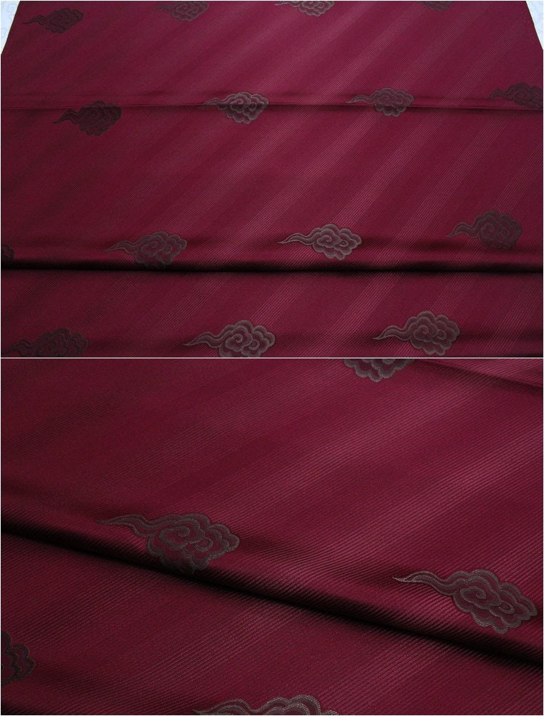 Cloud Brocade Fabric: Silk Rayon Jacquard, Costume Dress Material