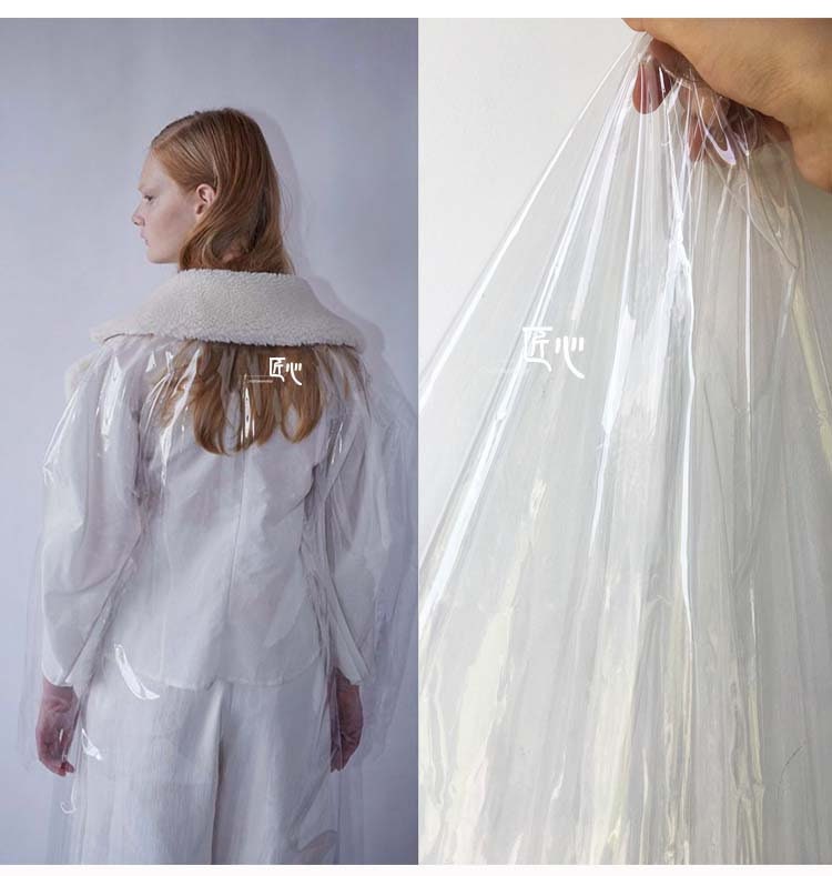 Tissu TPU transparent : matériau imperméable pour imperméable, largeur 54 pouces
