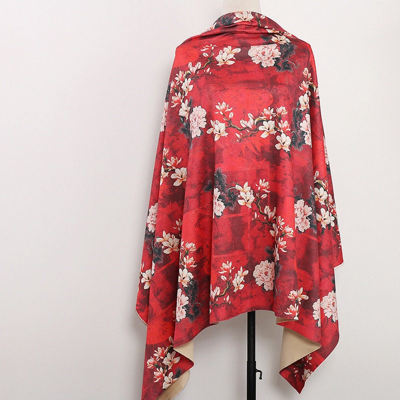 Floral Faux Suede Spandex Fabric: 59" Wide Upholstery, Apparel
