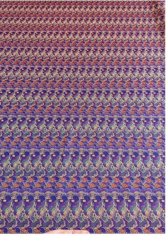 Ancient Shu Purple Iridescent W��nsh��r��y�� Jacquard Fabric ��� Vest, Qipao & "Wide - Poppylollipop