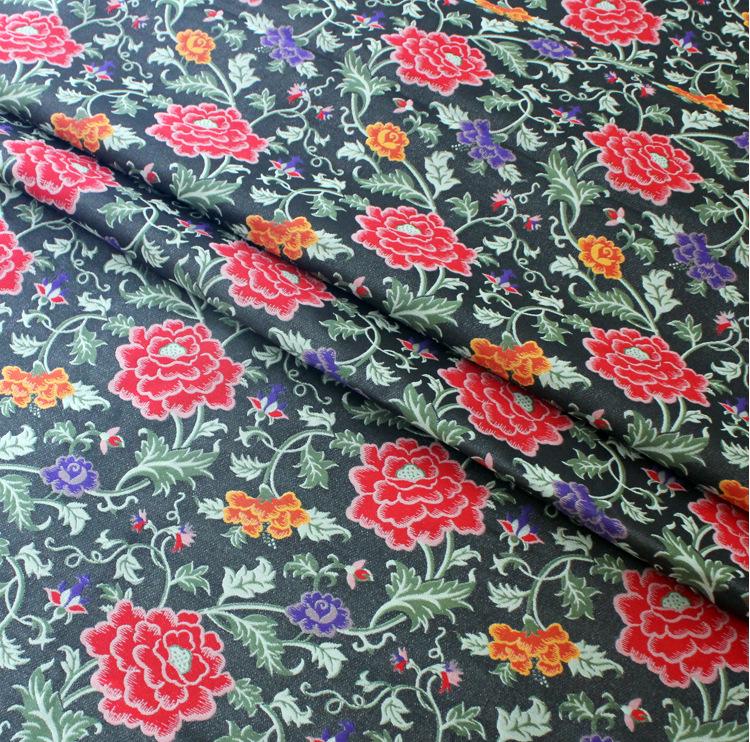 Floral Brocade Fabric: 56" Wide Jacquard Polyester, Cheongsam Qipao Material