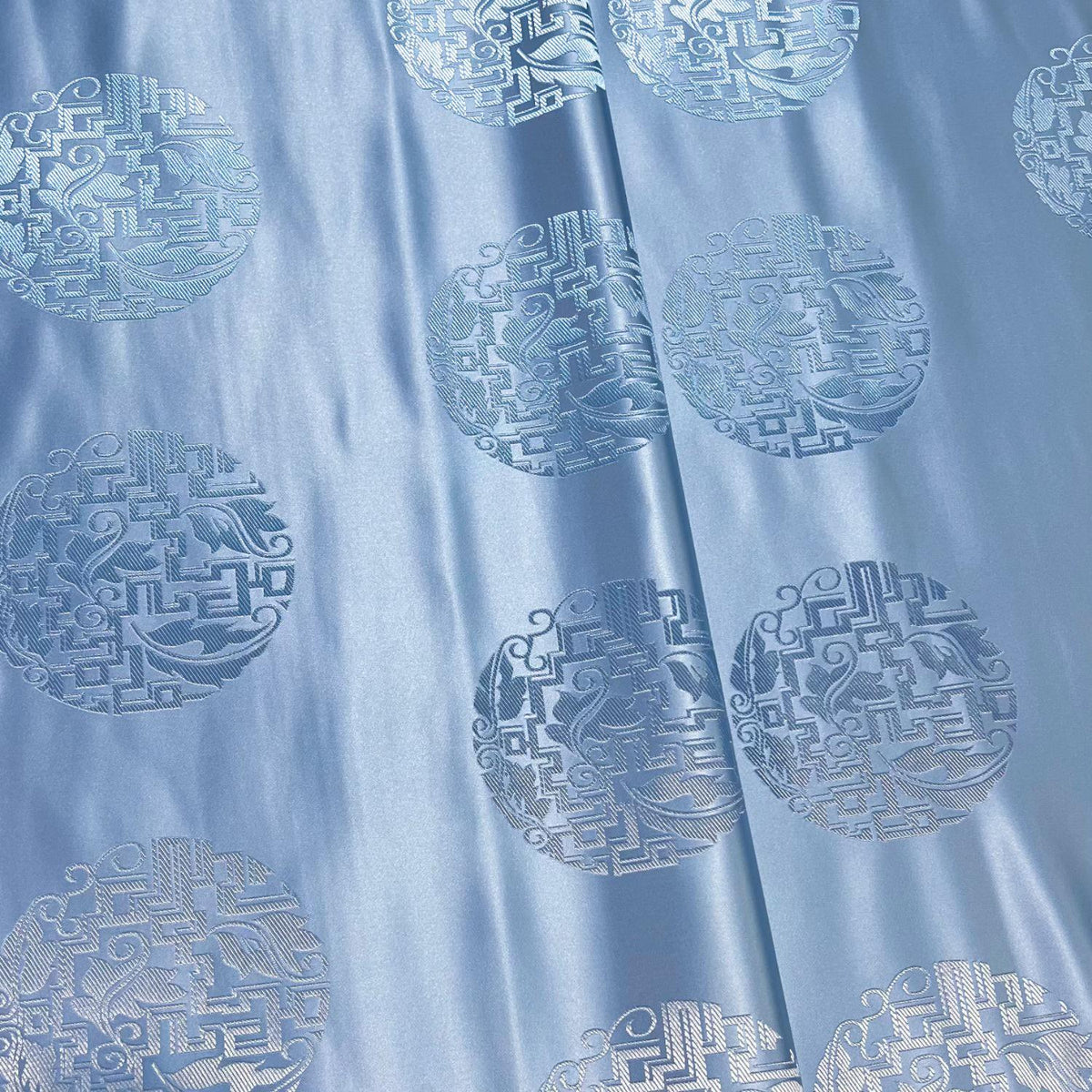 Silk Brocade Fabric: Mongolian Tibetan Style, 58" Wide - Costume, Decor - Poppylollipop