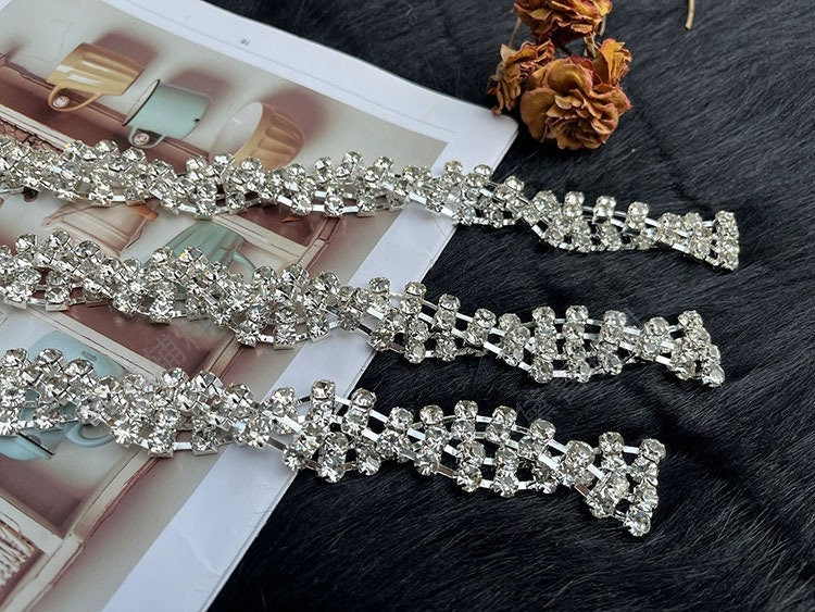 Bridal Rhinestone Applique: Crystal Wedding Belt Decorations