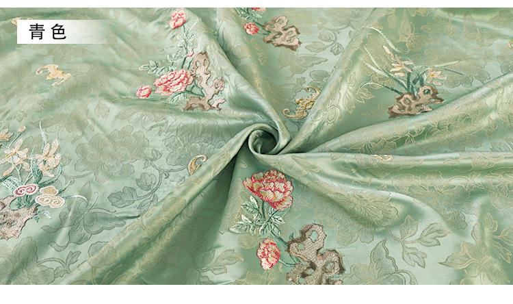 Floral Damask Embroidery Fabric: 59���W Dress, Curtains, Upho