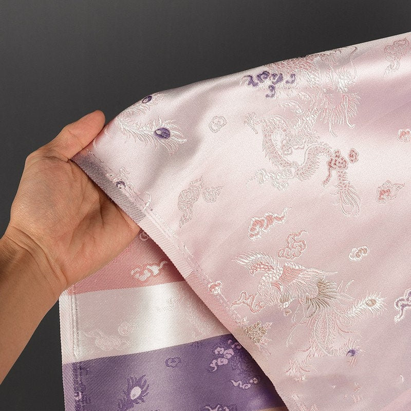 Dragon & Phoenix Brocade Fabric: Auspicious Upholstery, Costume, Decor