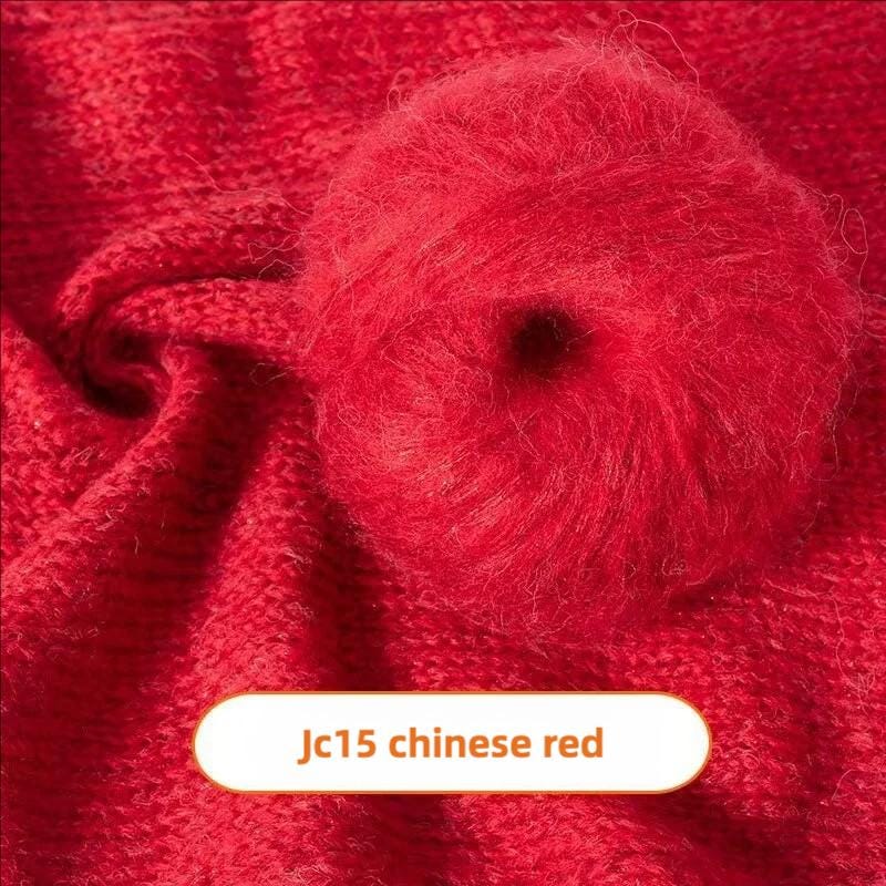 Rainbow Mohair Silk Yarn: Hand-Dyed Lace Knitting Wool