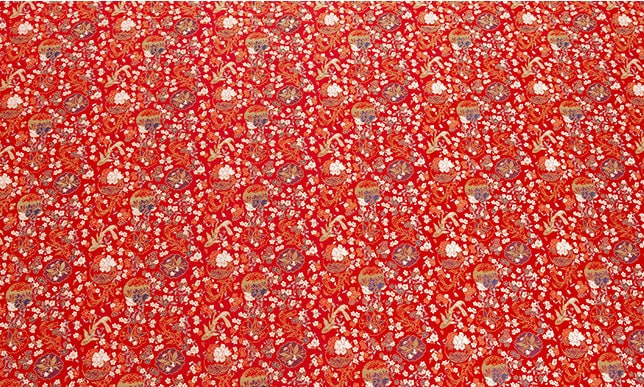 Japanese Brocade Fabric: Lucky Fish Jacquard Silk Rayon Blend (59" Width)