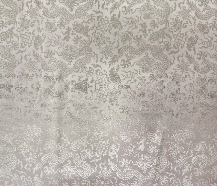 Tissu brocart de soie à motif de dragon chinois : pour costumes et ameublement, 74 cm de large