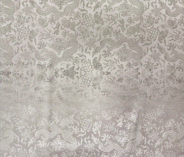Chinese Dragon Silk Brocade Fabric: Costume & Upholstery, 29" Wide - Poppylollipop