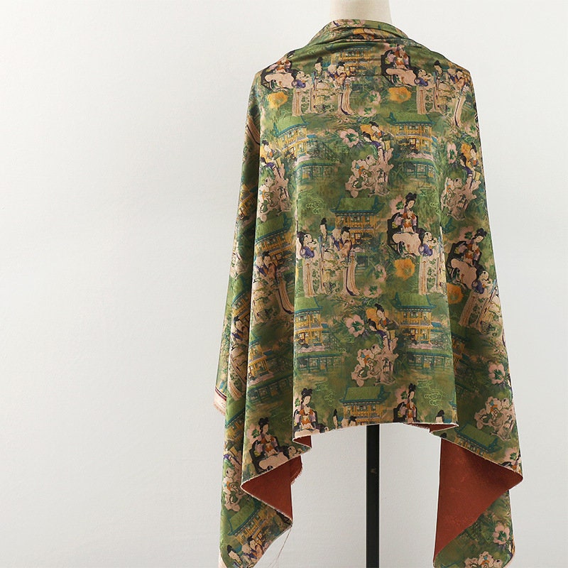 Floral Ladies Polyester Spandex Fabric: Silken Flow, 59" Wide