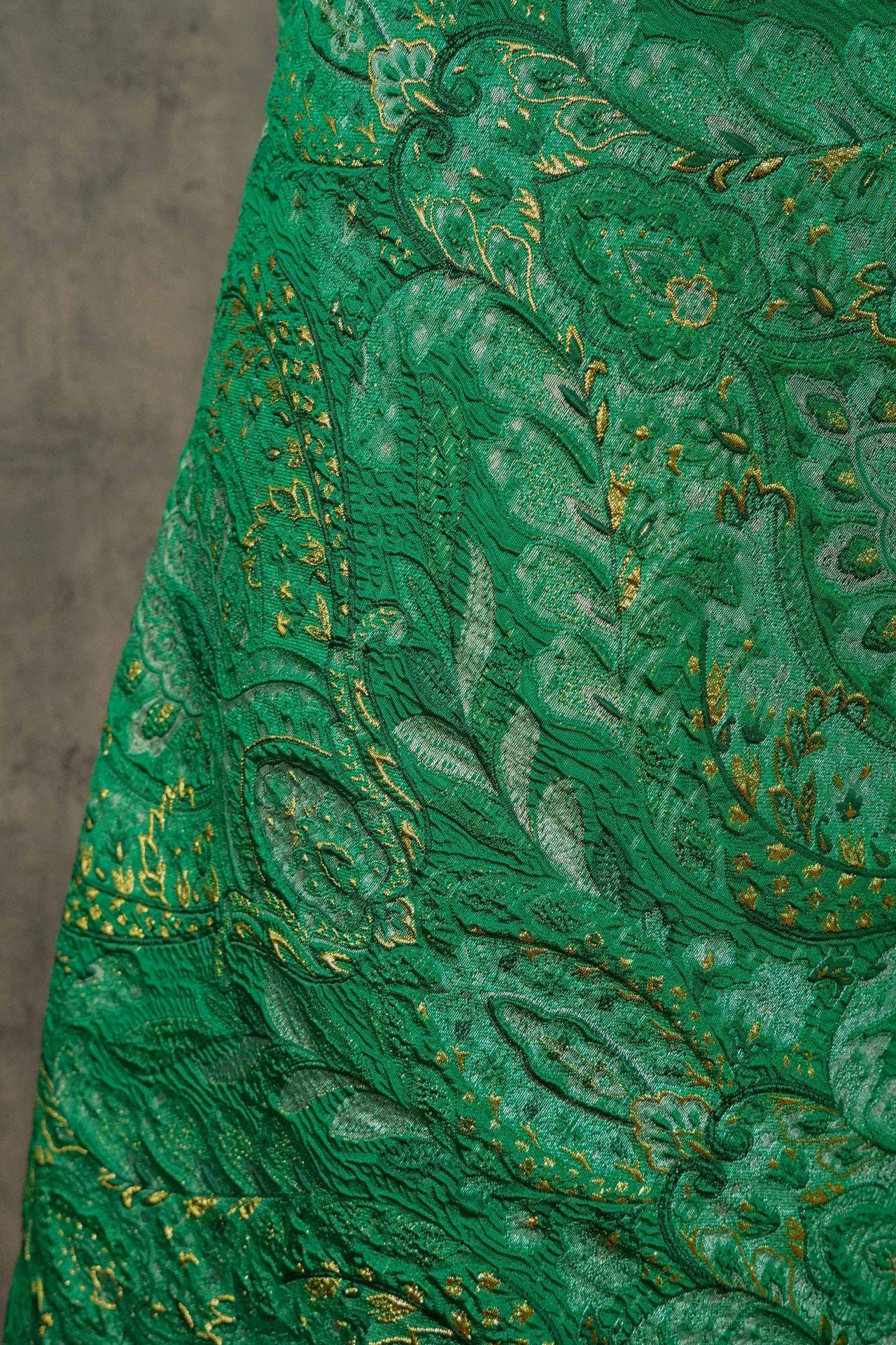 Embossed Jacquard Fabric: Fresh Green European Designer Upholstery, Quilting & Sewing