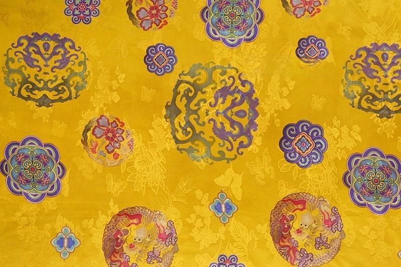 Gold Rayon Shantung Fabric: Upholstery, Costume, Decor - 55"W