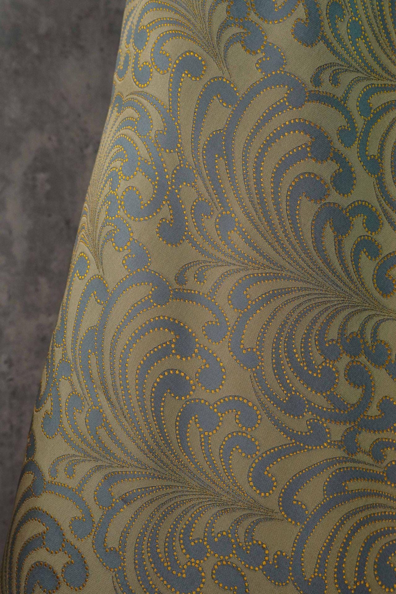 Jacquard Woven Fabric: 3D Bird Feather Embossed Upholstery, Costume, Sewing - 60"W