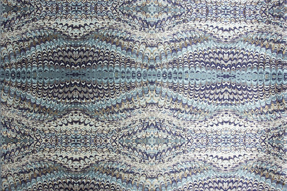 Feather Pattern Jacquard Fabric: 3D Texture Upholstery, 55" Wide