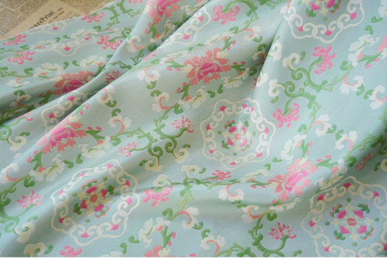 Dunhuang Baoxiang Brocade Fabric: Floral Upholstery, Costume, Drapery