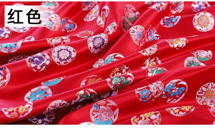 Floral Silk Brocade Fabric: 57"W Rayon Damask, Sewing Material
