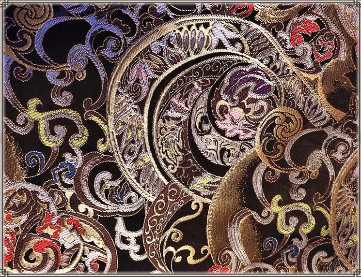 Nishijin Jacquard Brocade Fabric: Japanese Silk Blend, 29.5" Wide