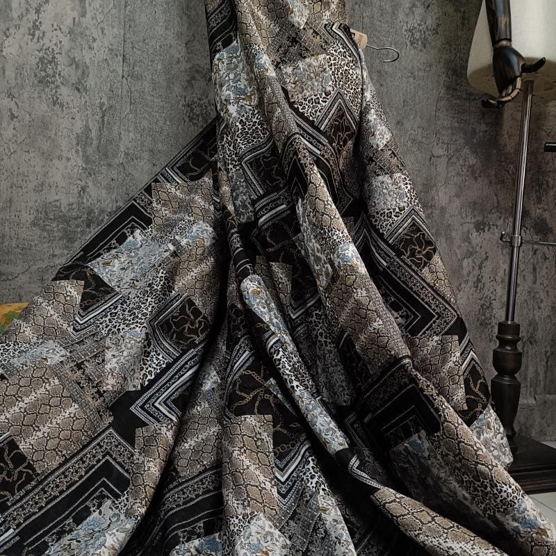 Animal Print Jacquard Fabric: 3D Texture Upholstery, 55" Wide By Meter