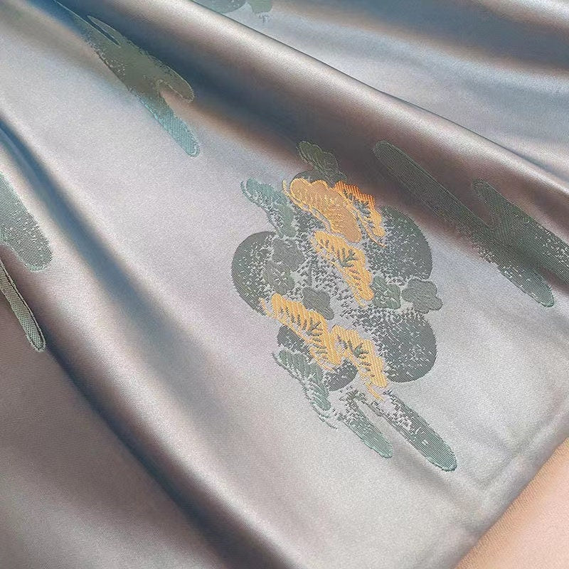 Nishijin Ori Rayon Fabric: Lucky Cloud Jacquard Brocade (59" Wide)