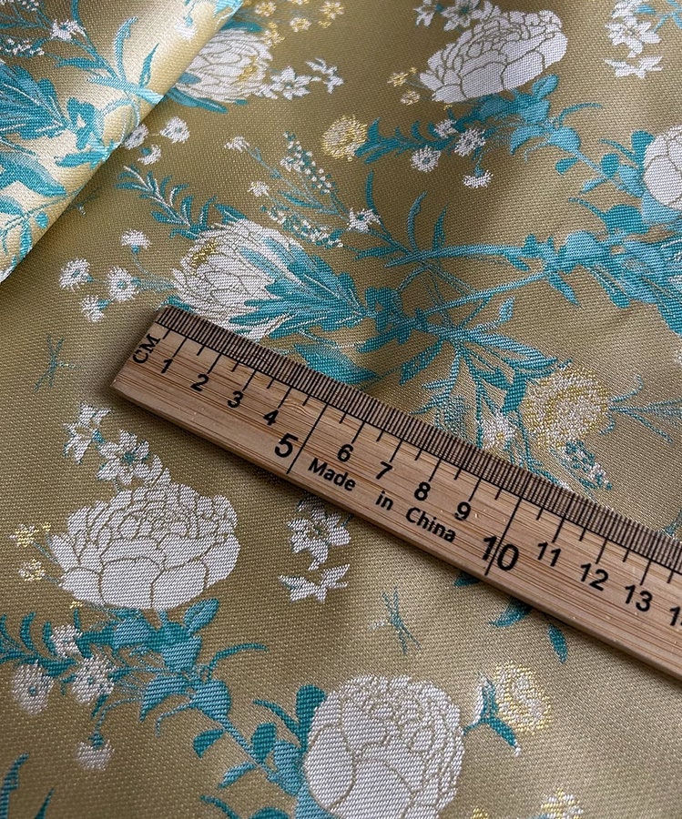 Tissu Song Jin Rayon 55"W : Brocart floral - Matériel de couture