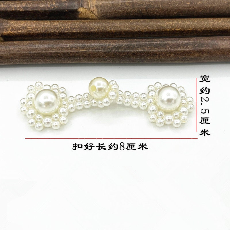 Boutons grenouille en imitation perle : Fermetures nœud chinois Cheongsam
