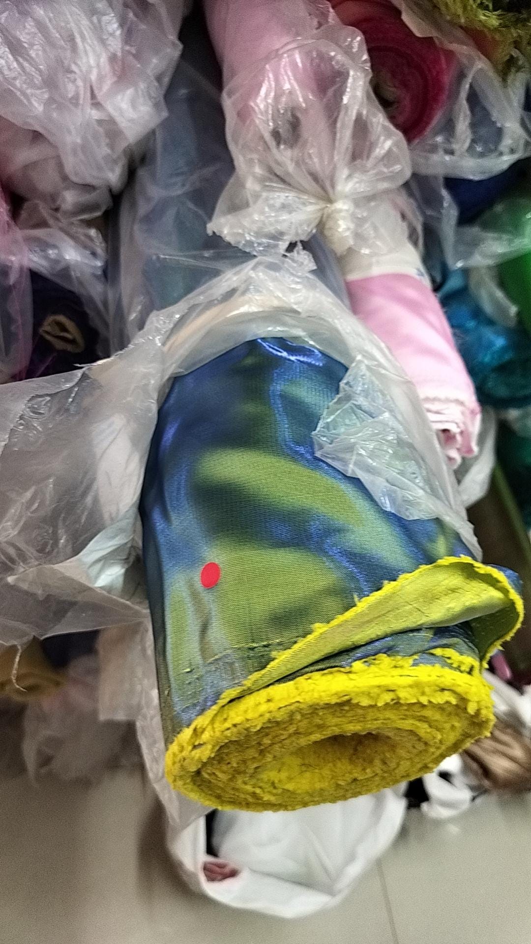 Two Tone Silky Taffeta Fabric: Chameleon Reflective Hanbok Dress, 59"W, Meter