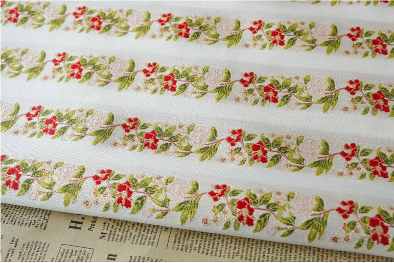 Gold Thread Floral Jacquard Fabric: Striped Upholstery, Costume, Decor