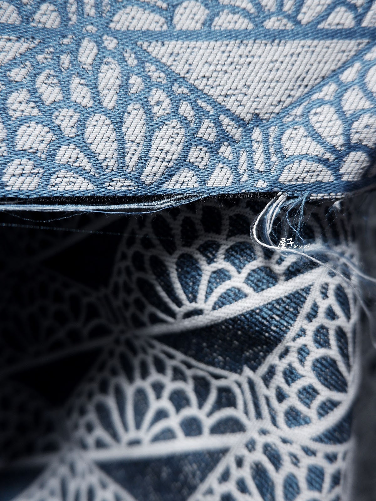 Jacquard Denim Fabric: Linear Crown Pattern, Upholstery & Sewing (57")