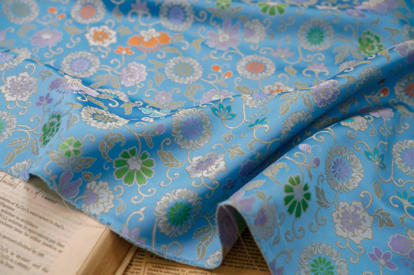 Floral Brocade Fabric: 63"W Daisy Design, Costume & Decor