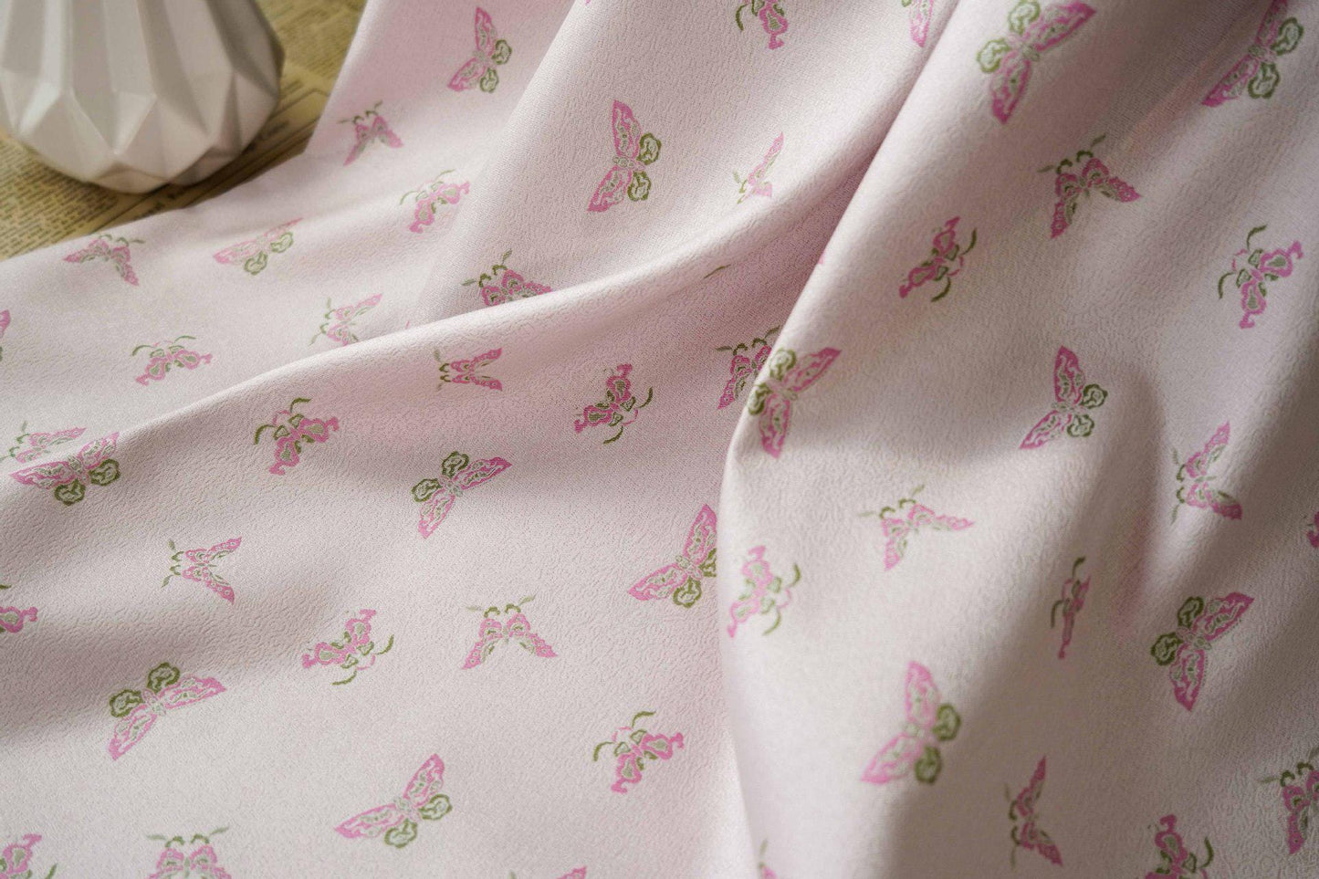 Butterfly Brocade Fabric: 55" Wide Silk Blend Upholstery - By The Meter