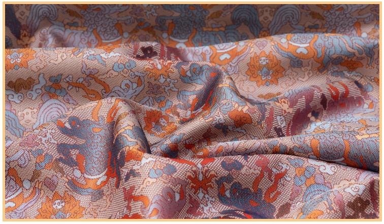 Dunhuang Iridescent Shu Gauze Fabric | Color Shifting Rayon Brocade | Double Sided | 59" Wide | Chinese Vintage Decor - Poppylollipop