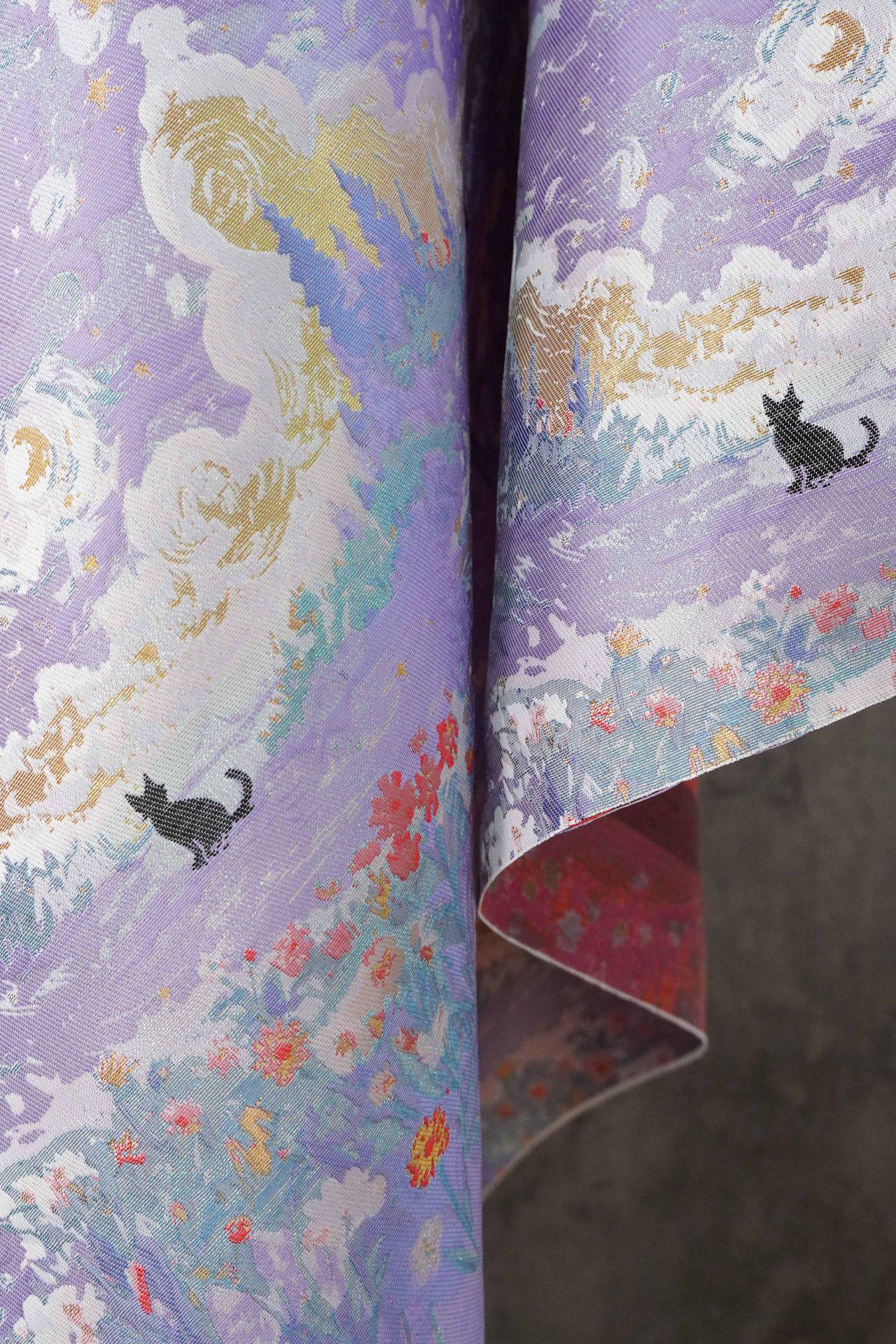 Monet Garden Inspired Song Brocade Jacquard Fabric, Vintage Floral Landscape Woven Textile for Apparel & Home Decor, 59" Wide - Poppylollipop