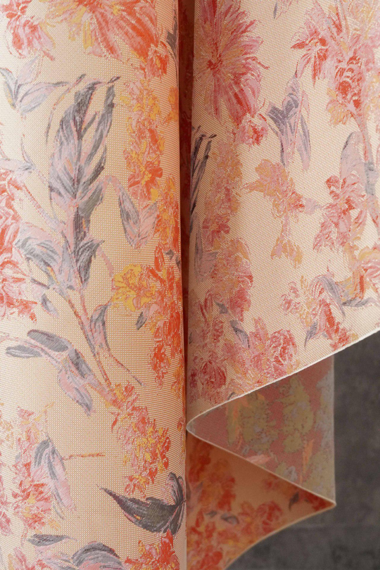 Pink Floral Fabric by Yard, Vintage Garden Woven Textile, Cottagecore Dress Fabric for Sewing Crafts Decor- 57"W - Poppylollipop