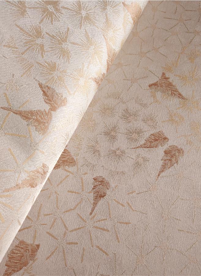 Maple Leaf Jacquard Fabric, Botanical Woven Fabric by Yard, Vintage Abstract Leaf Textile, Luxury Sewing Fabric, Upholstery Home Decor, 57"W - Poppylollipop
