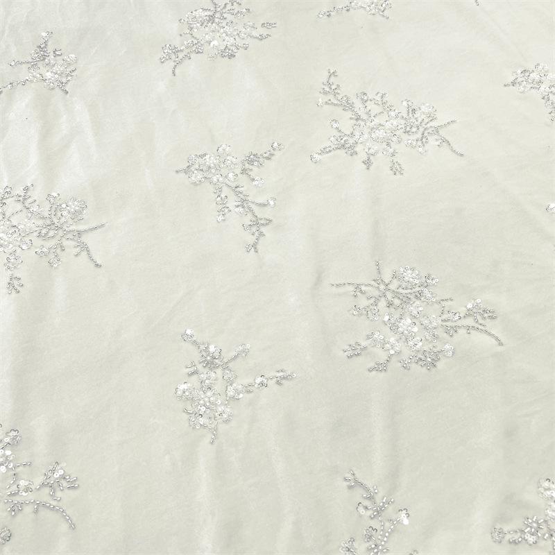 Velvet Snowflake Sequin Fabric, Embellished Plush Textile, Multiple Colors for Dresses, Skirts, Costumes, Bags and Sewing, 52"Wide