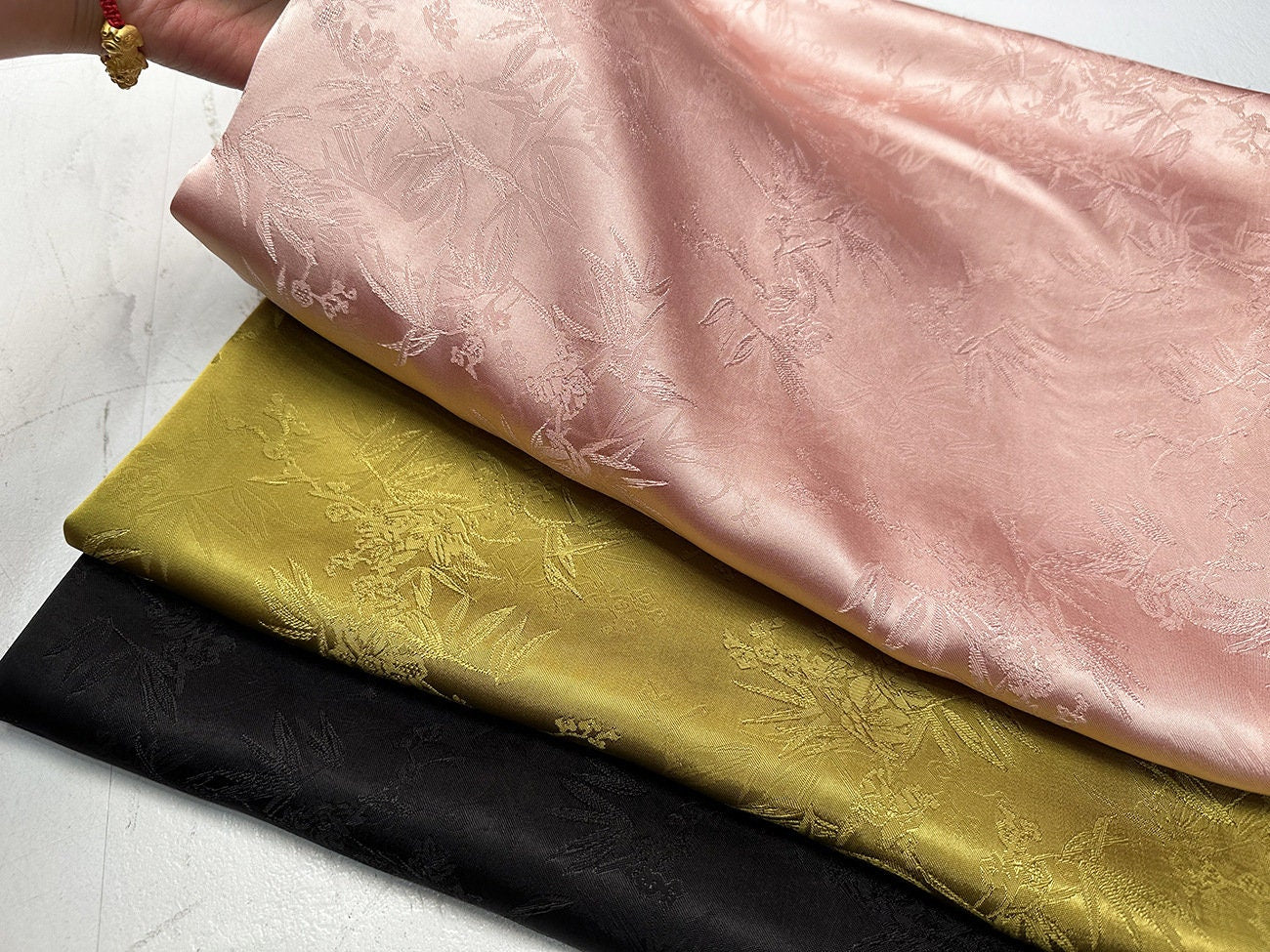 Rayon Jacquard Fabric: 59" Wide Chinese Damask, Costume & Decor - By The Meter