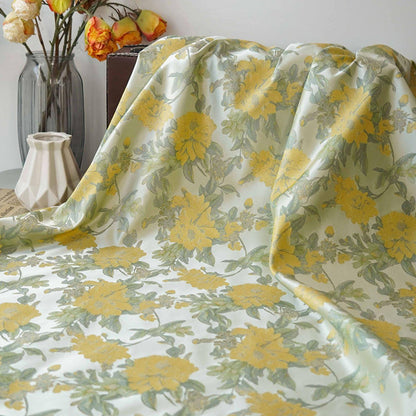 Floral Jacquard Brocade Fabric: 56"W Rayon Cheongsam Qipao Material