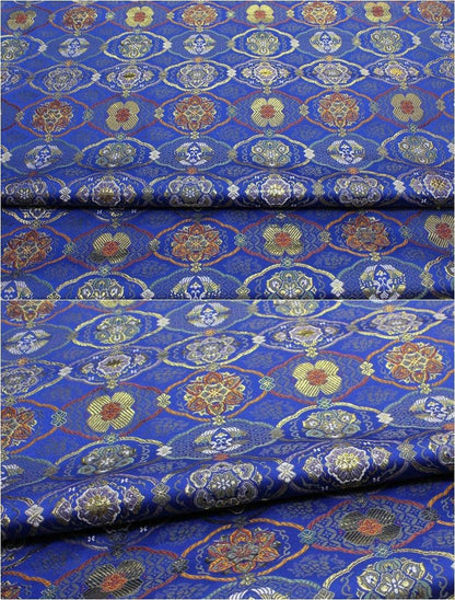 Japanese Floral Jacquard Brocade Fabric: Silk Rayon Blend (29.5" Width) - Poppylollipop