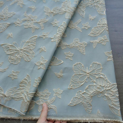 Gold Embroidered Jacquard Fabric: 57"W Luxury Upholstery, Costume, & Decor