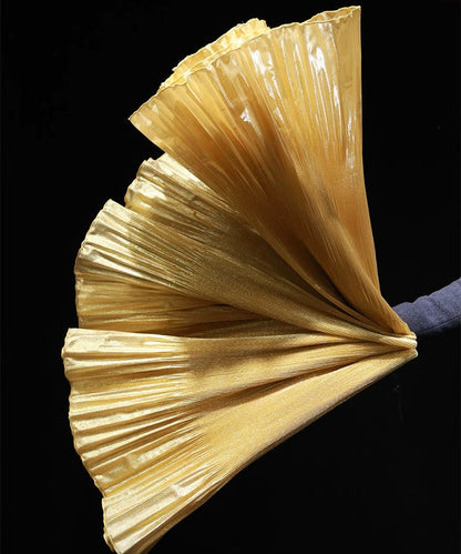Metallic Luster Organza Lace: 3D Fold Ruffle Designer Fabric
