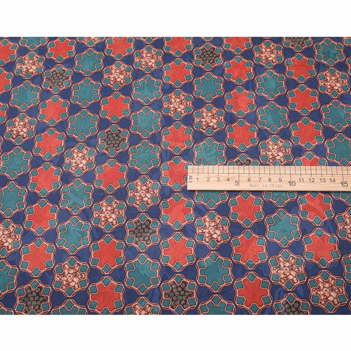 Dunhuang Printed Silk Satin Fabric - 59" Wide