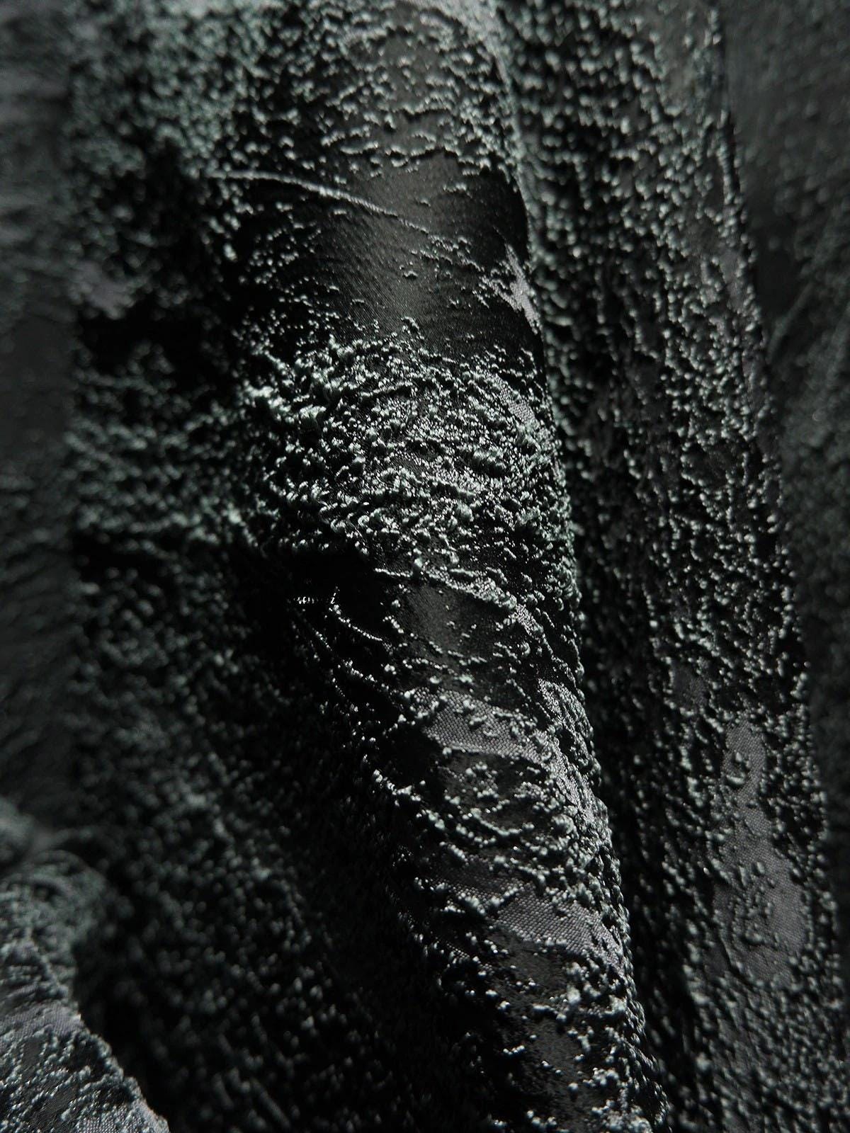 Textured Upholstery Fabric: 3D Grain, Silver Thread, Wrinkled Silk
