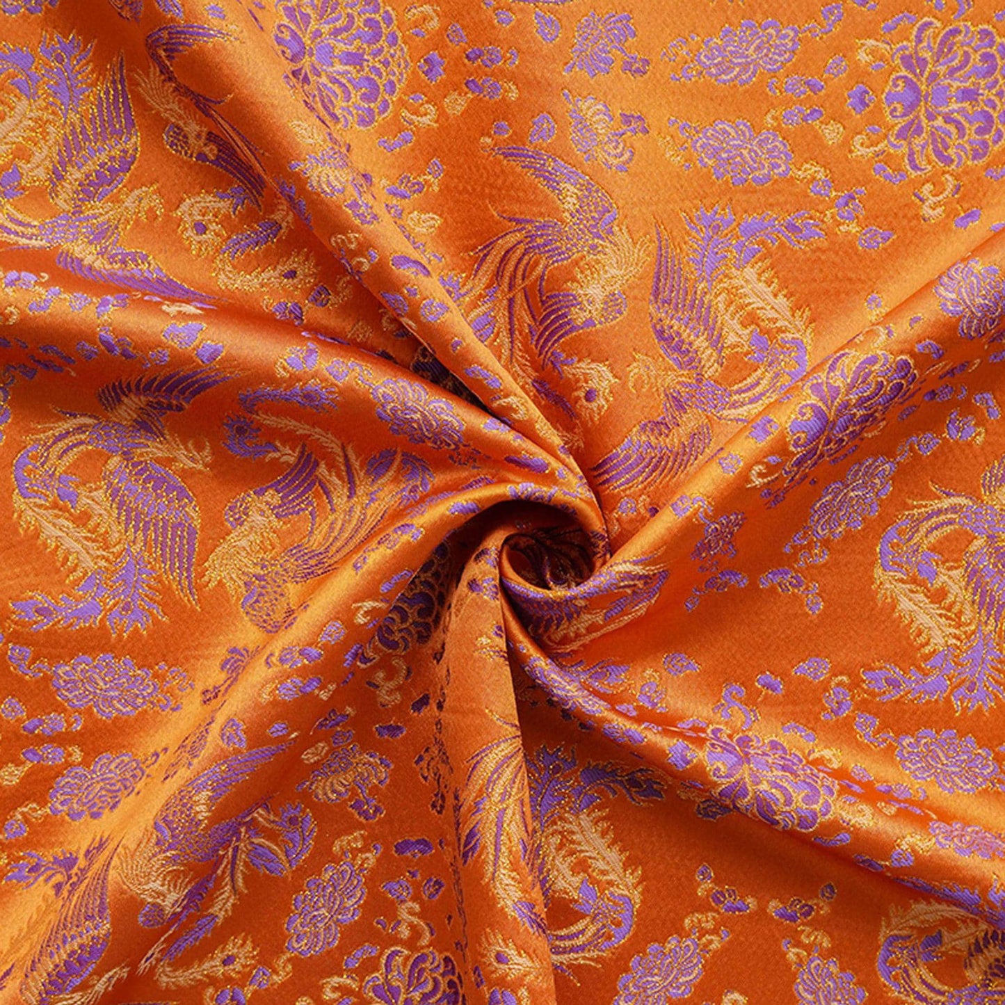 Elegant Song Brocade Jacquard Fabric: Chinese Style Hanfu & Qipao Sewing