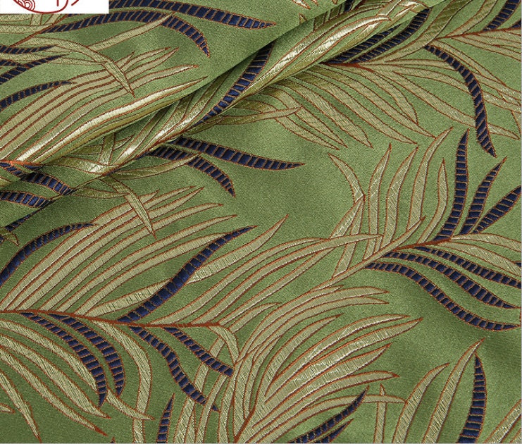 Cypripedium Brocade Fabric: Jacquard Cheongsam Qipao Cosplay Kimono Fabric