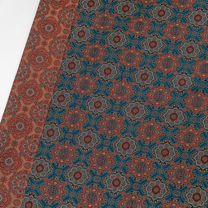 Mongolian Tibetan Bada Pattern Rayon Fabric: Upholstery, Costume, Decor by Meter