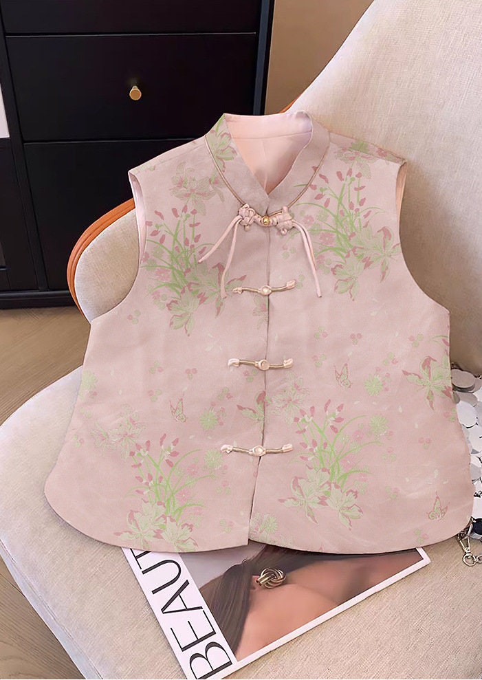 Tissu brocart de soie à motif papillons et narcisses - Matériel de couture pour cheongsam